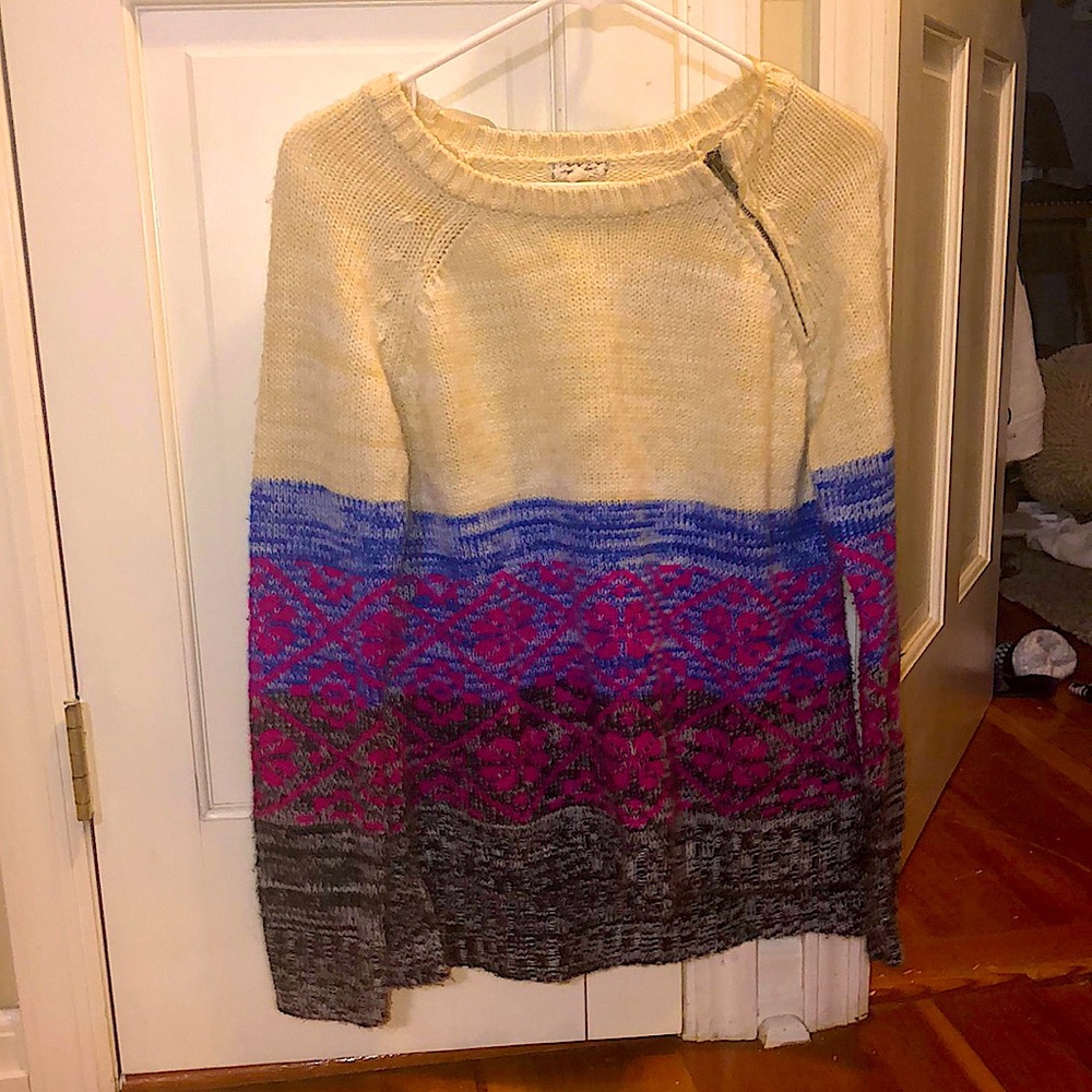 Eyeshadow Zipper Sweater